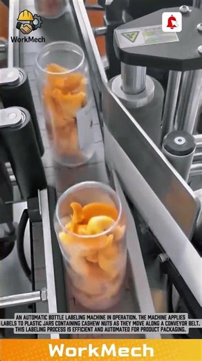 Bottle Label Sticker Machine: Full automation for product packaging #workmech #tech #automatic
