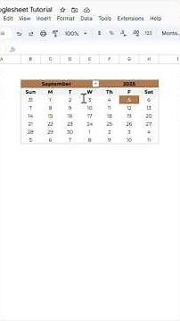 Create your own calendar in Google Sheets 📅