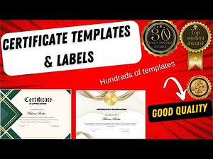 Certificate template easy customize in Ms Word