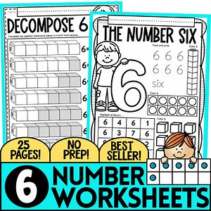 Number 6 Worksheets – Number Recognition, Tracing, Writing & Addition within 10