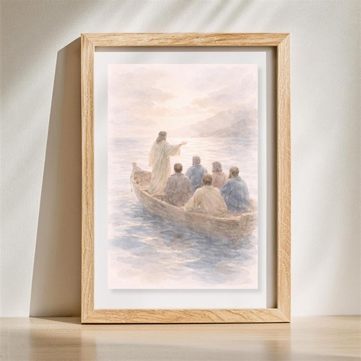 Jesus With Disciples, Christianity Poster Art, Painted Jesus Art, Christian Wall Art, Christian Gift, Christian Easter Gift, Bible Wall Art - Etsy UK