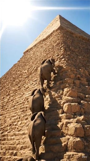 #elephants climbing Egypt pyram🗻 #2026