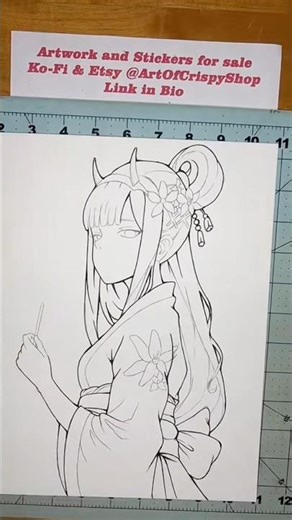Inking zero two #zerotwo #shorts #art #drawing #sketch #draw #anatomy #howtodraw #drawingprocess
