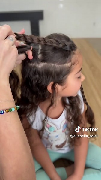Easy Easter hairstyle idea to try 💕 using @Laifen US diffuser #momsoftiktok #viral #curlyhair