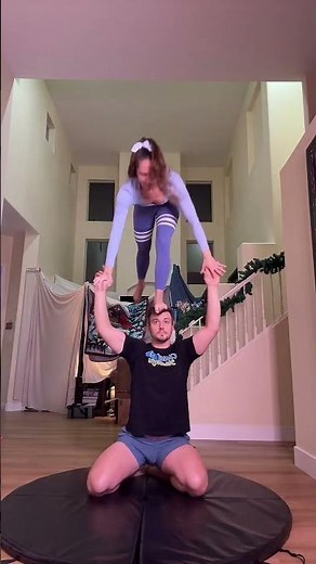 Impressive Acrobatic Balance Routine in Living Room