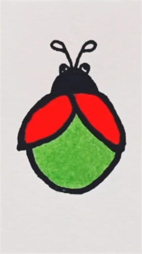 Simple Ladybug drawing | Easy drawing #art