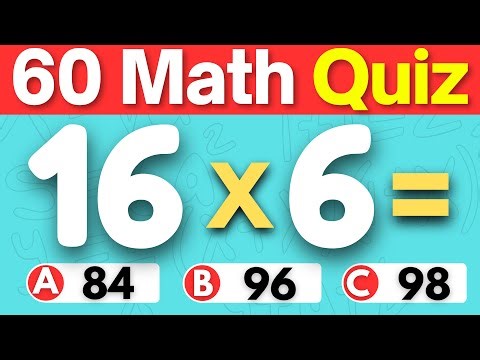 60 math quiz multiplication | 3rd grade math multiplication table quiz & mental math (Challenge)