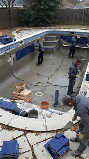 Ultra Realistic Pool Restoration Timelapse | From Cracked Algae-Filled Pool to Luxury Backyard Pool