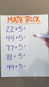 23K views · 38 reactions | This math trick is so cool Check out this cool math trick multiplying double numbers by 5 This original video was produced by Network Media LLC and Olivia | Olivia | Facebook