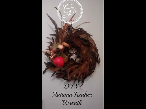DIY/Tutorial Autumn/Fall Feather Wreath