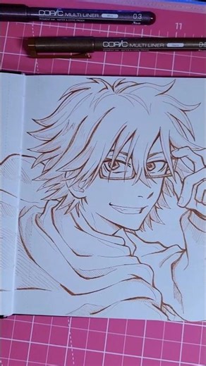 Drawing Bungo Stray Dogs fanart of Ranpo in my sketchbook #bsd #ranpoedogawa #sketchbook #animeart