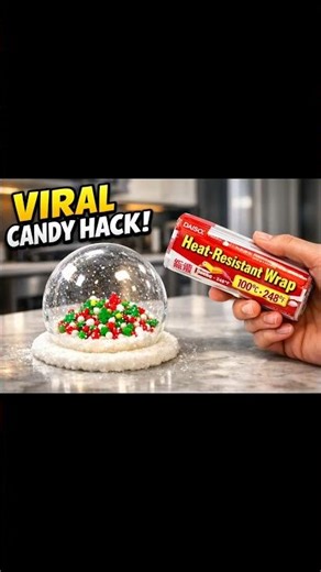 This Daiso Wrap Hack is MAGIC! ✨ Edible Snow Globe DIY edible snow globe tutorial, how to make sugar