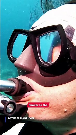 Toynbee Maneuver - How To Equalize Your Ears Underwater #shorts