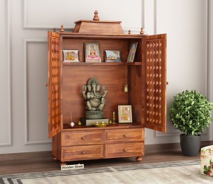 Buy Maurya Home Temple (Honey Finish) @42% OFF Online | Wooden Street