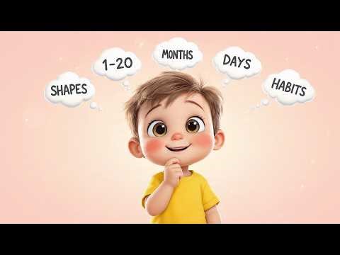 All-in-One Kids Learning Video | ABC, 123, Shapes, Days, Months & Habits