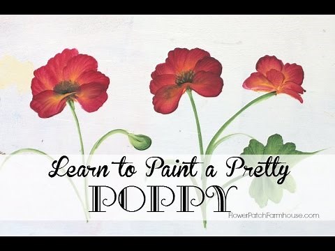 How to Paint a Pretty Poppy or Poppies