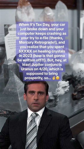 Who else is feeling this #mercuryretrograde in a very intense way?! Also, no shame in investing in crystals. We can attest that the shiny gems do make one feel more grounded and connected to the #Earth. (Just don’t go over your budget!). This #retrograde ends in 4/26. The Jupiter Conjuncting Uranus stuff is significant: Jupiter and Uranus align in a conjunction roughly every 14 years, with their last meeting in 2011 and the next slated for 2037. How to use this energy: Embrace change, innovation
