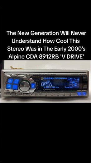 Alpine CDA 8912RB 'V DRIVE' CD Player #fyp #cars #music #retro balticretrofit