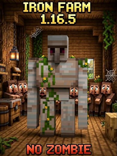 The best iron farm in Minecraft 😱 #minecraft #minecraftshorts #minecraftironfarm #halo