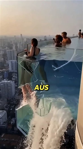 What happens when an infinity swimming pool breaks? 😱💀