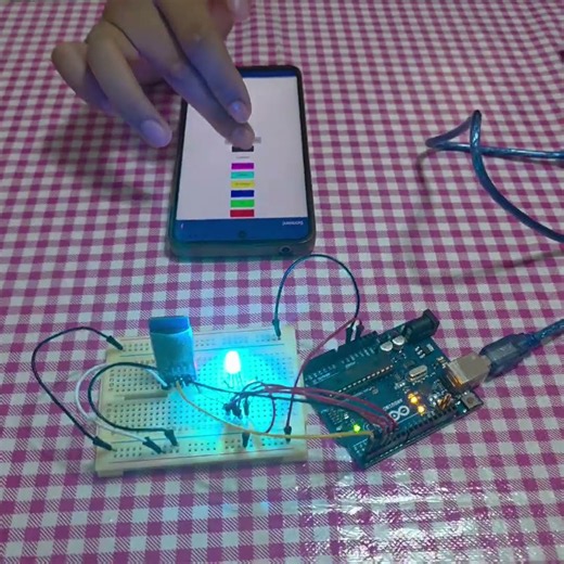 Control LED RGB vía Bluetooth con Arduino y App Inventor #electronics #arduino