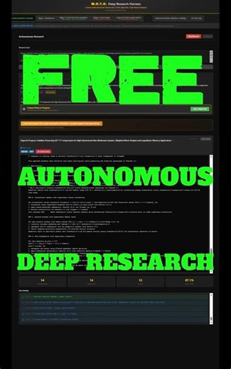 Free Deep Research AI Demonstration - MOTO