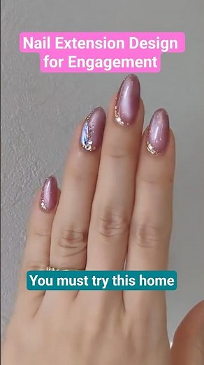 Nail Extension Design for Engagement 2026 🌸| New Nail Art Ideas for Women #nailart