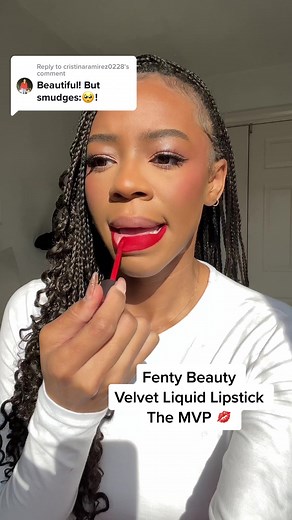 Rihanna Red Smudge-Proof Lipstick Hack with Fenty Beauty | The MVP