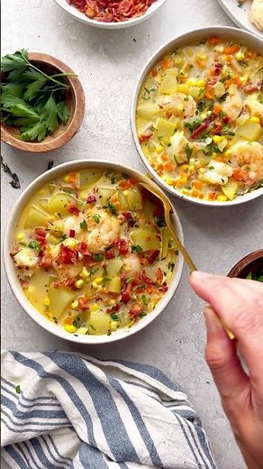Creamy Potato Shrimp and Corn Chowder