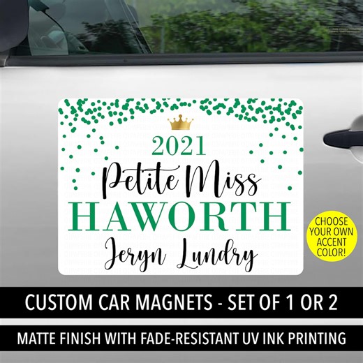 Pageant Car Magnet, Pageant Parade Magnet, Pageant Signs, Parade Car Sign, Pageant Gift, Little Miss Pageant Magnet, Magnetic Car Sign - Etsy