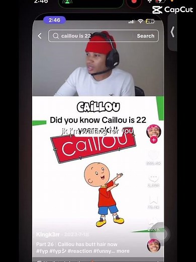 Watching caillou at 22 so funny