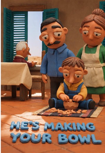 Claymation Story: Grandpa on a Stool & a Son's Wooden Bowl 🥣