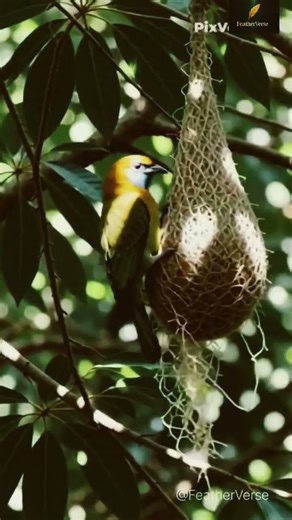 “The Weaver Bird – Nature’s Tiny Architect at Work” ‪@FeatherVerse33‬