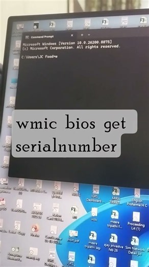 How to find Serial Number in windows Laptop or desktop by CMD