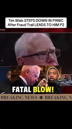 Tim Walz STEPS DOWN IN PANIC After Fraud Trail LEADS TO HIM P2#news #breakingnews #timwalz #trumd #hot