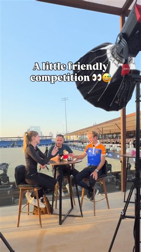 12K views · 70 reactions | The competition before the competition 藍 Our two prospective 2025 GCL Champions visited the GCTV studio to test their wits and reflexes, and it got heated  Watch it all on today’s GCTV studio at 14:50 AST  | Global Champions League | Facebook