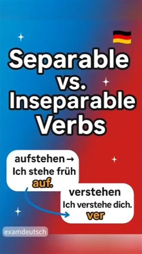 Separable vs. Inseparable Verbs 🇩🇪