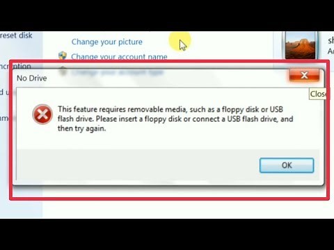 Pc Problem | Fix This Feature Require Removable Media | Floppy Disk or Usb Flash Drive