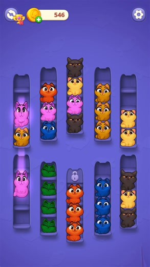 Kitty Sort - Gameplay Walkthrough (iOS & Android) Level 69 #shorts #games #funny