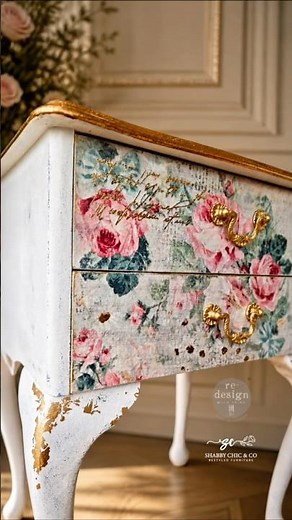Pink Florals + Gold Details = The Perfect Glow Up ✨Redesign Decoupage