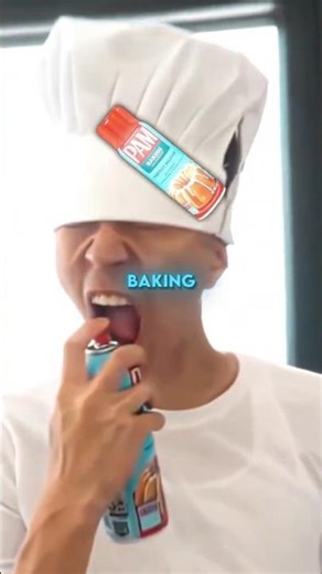 Ray tasted baking spray!😯