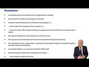Company Law: Resolutions - Proxies - Quorum - ACCA LW Global | Free ACCA & CIMA online courses from OpenTuition
