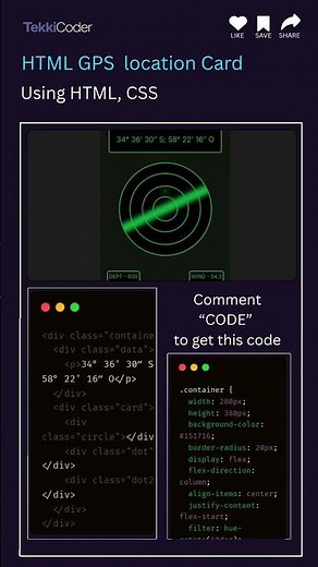 📡 Radar Animation Using HTML & CSS | Futuristic UI Design #shorts #coding #uidesignlearning #htmlcss