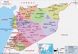 Syria Map | HD Political Map of Syria