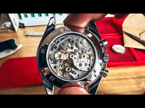 Spiralwinder caseback install (see through) on Omega Speedmaster 1861 Broad Arrow 3594.50