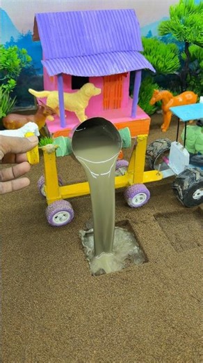 😱 Amazing Mini Tractor Pillar Making Machine |Real Working DIY Baige #shorts #youtubeshorts