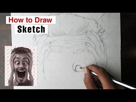 How to make portrait |GRID METHOD| portrait drawing