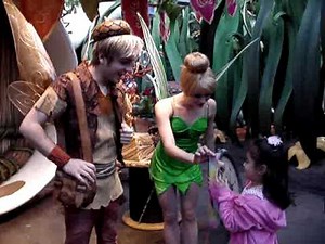 Katy Meets Fawn IV, TinkerBell V and Terrence II at Disneyland's Pixie Hollow