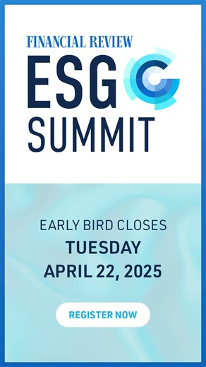 𝐍𝐚𝐯𝐢𝐠𝐚𝐭𝐢𝐧𝐠 𝐭𝐡𝐞 𝐄𝐒𝐆 𝐬𝐭𝐨𝐫𝐦 Corporate Australia’s commitment to environmental, social, and governance (ESG) principles is under pressure like never before. From environmental disclosure laws to governance failings and social backlash, the challenges are mounting. The 2025 Financial Review ESG Summit will gather the nation’s top corporate leaders, board directors, and sustainability experts to tackle these issues and chart a path forward for best practice. Early bird registratio