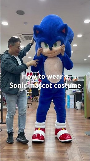How to wear a Sonic mascot costume✨ #mascotcostume #mascotas #소닉 #sonic #sonicthehedgehog #탈인형